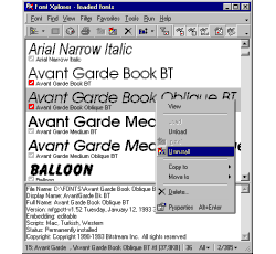 Font Xplorer screenshot